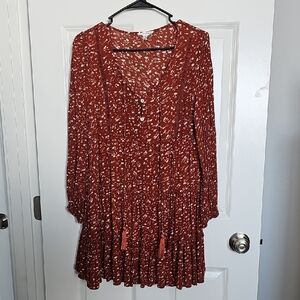 Newbury Kustom Terracotta Floral Dress